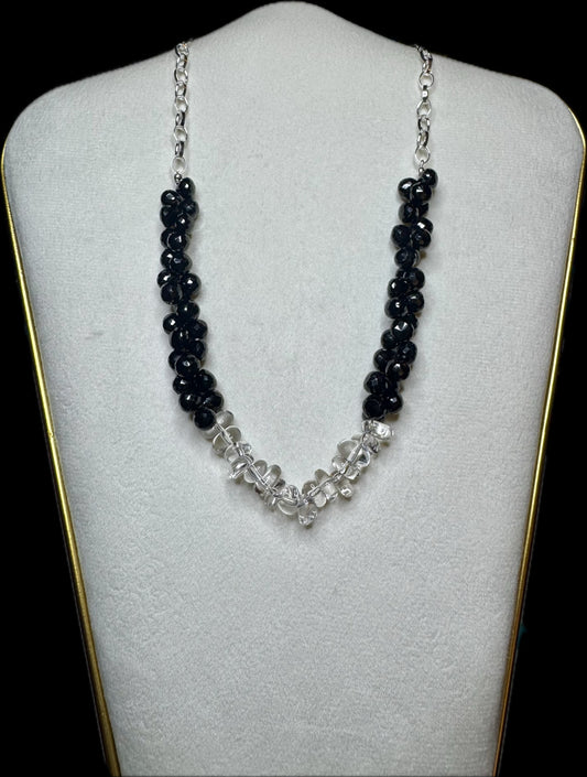 Black Spinel Crystal Quartz Candy Necklace