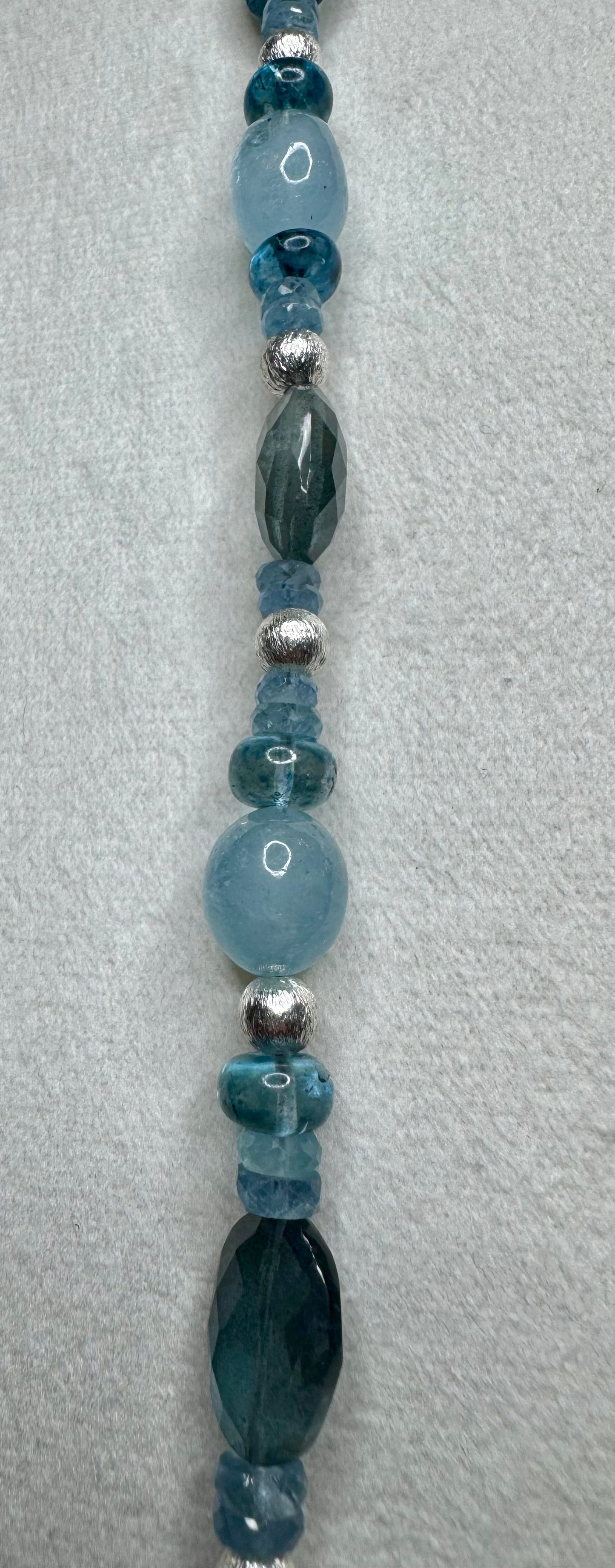 Allanah's Aquamarine Candy Necklace - Black Label