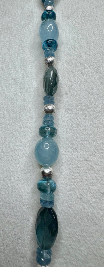 Allanah's Aquamarine Candy Necklace - Black Label