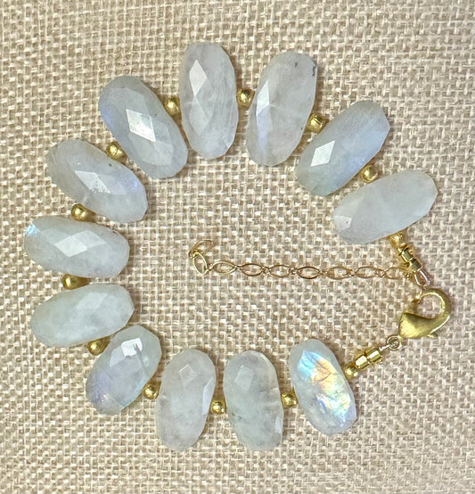 East West Moonstone Bracelet