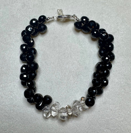 Black Spinel Crystal Quartz Candy Bracelet